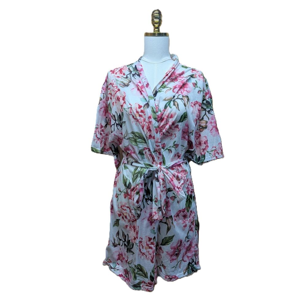 Show Me Your Mumu Garden of Blooms Robe One Size Multi Bridal Floral 3/4 Sleeve